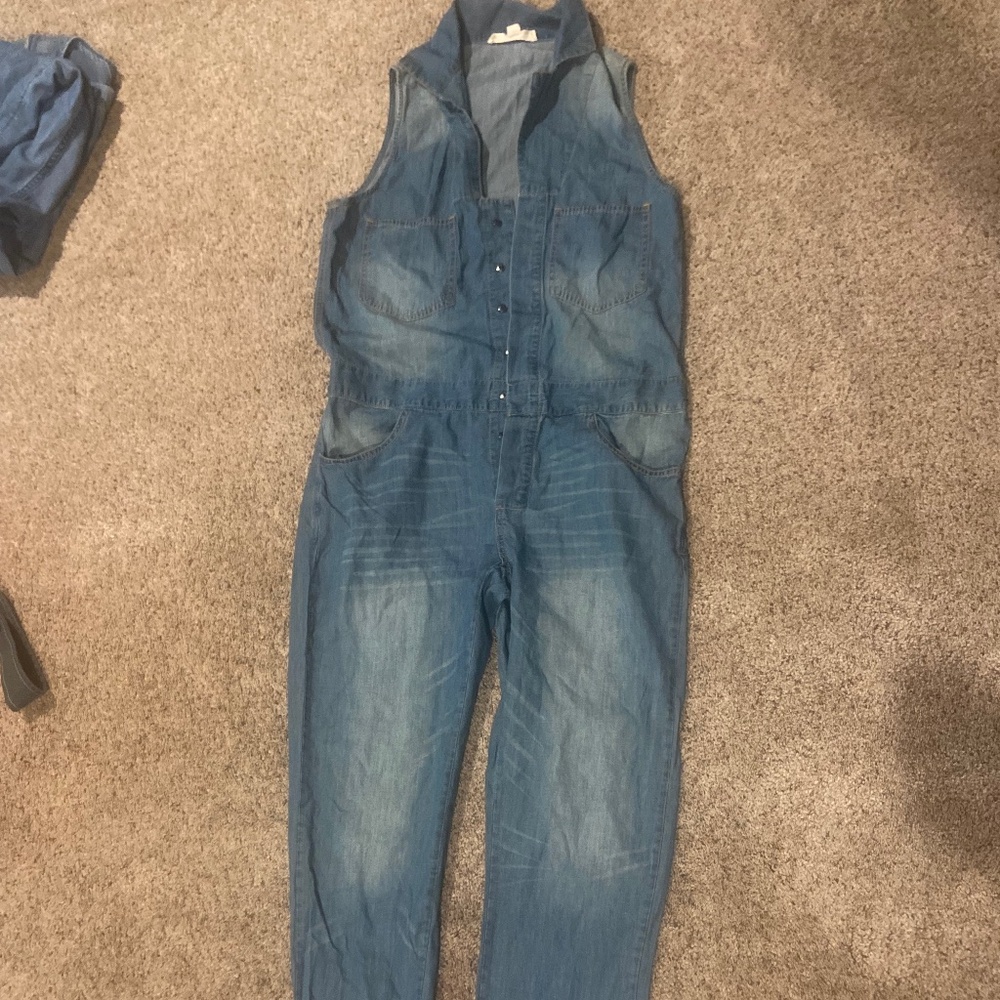 Lovestitch denim cotton jumpsuit
